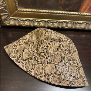 Snakeskin Print Bucket Hat